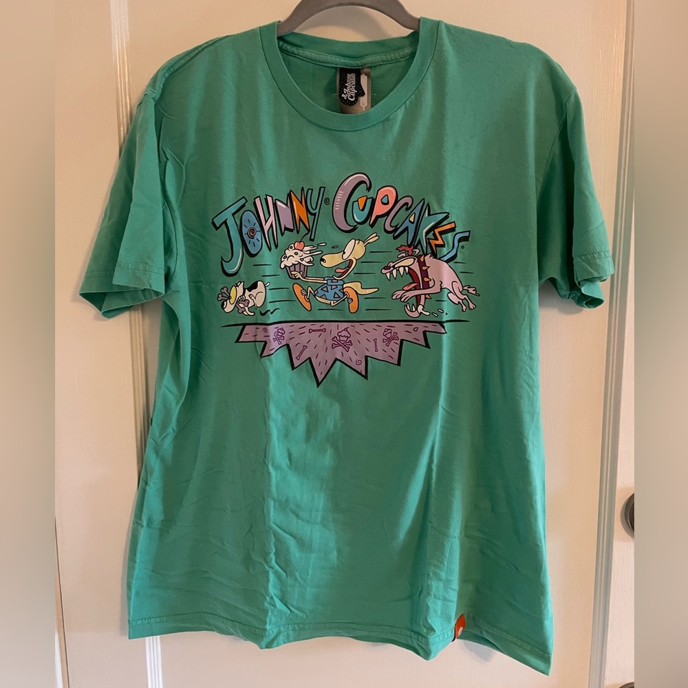 Johnny Cupcakes x Nickelodeon Rocko’s Modern Life Teal T-Shirt Size Men’s Large
